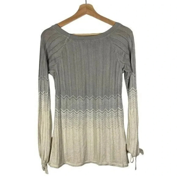 White House Black Market WHBM Ombre Chevron Knit Sweater S - Picture 2 of 5